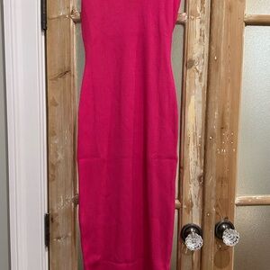 Elegant Pink Sleeveless Dress